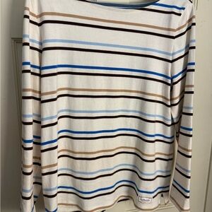 Talbots Multicolor Striped Top